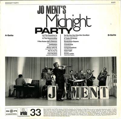 Jo Ment - Jo Ments Midnight Party LP SADECE PLAK KABI (1971) ‎ PLK15816 - 2