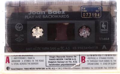 Joan Baez *Play Me Backwards* Kaset KST7918 - 4