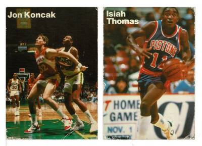Jon Koncak - Isiah Thomas NBA Kartpostal KRT7853 - 1