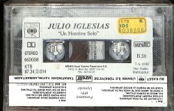 Julio Iglesias ‎- Un Hombre Solo Kaset (Sarı Bandrol - Sıfır) KST27548 - 2