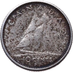 Kanada 10 Cent 1964 Gümüş ÇA YMP7148 - 1