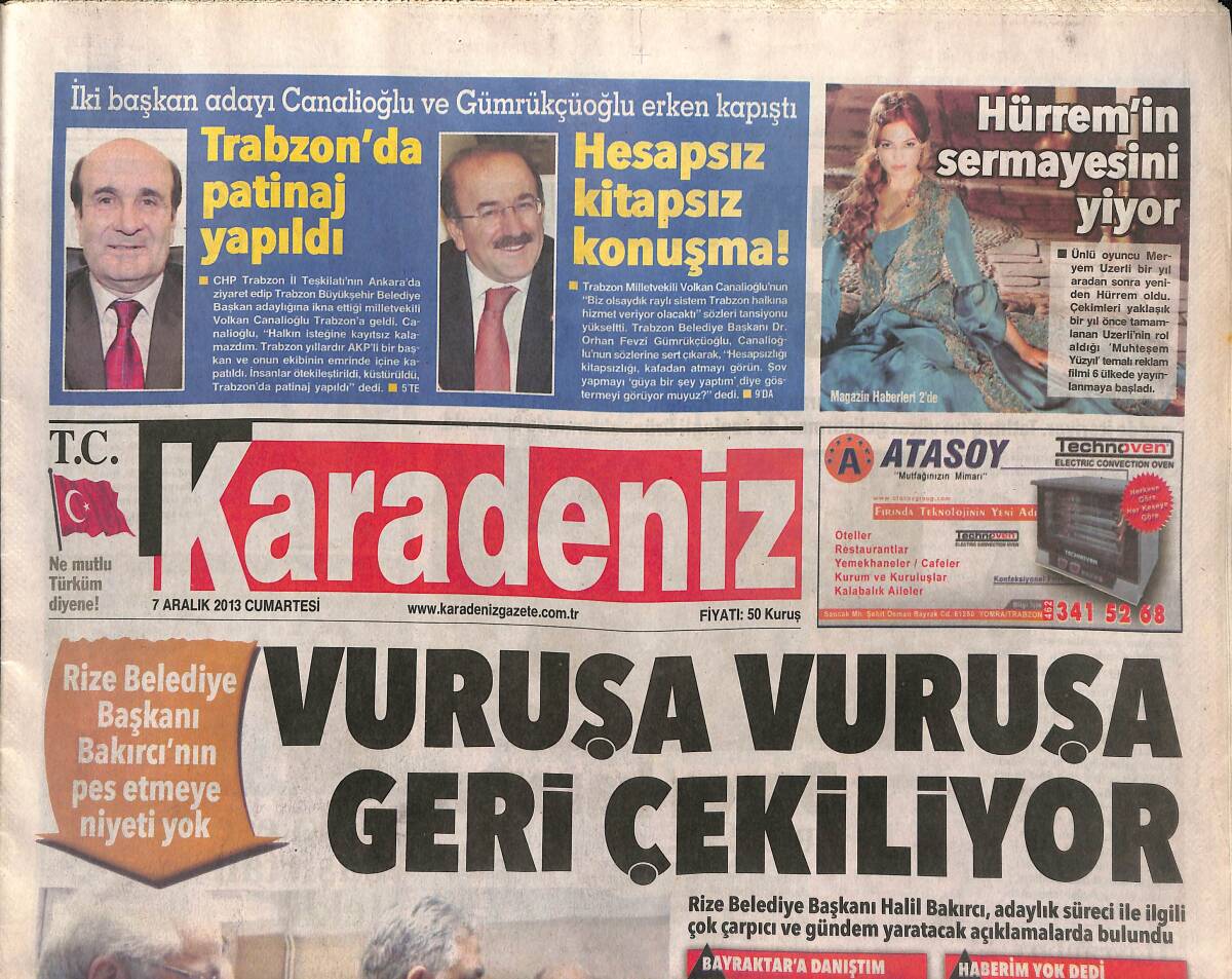 Karadeniz Gazetesi 7 Aralık 2013 - Kıvanç'ın Başını Yakan İstismar - Çalımbay'ın İmha Planı GZ154912 - 1