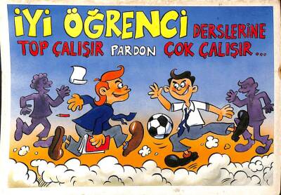 Karikatür Futbol Kartpostal KRT15501 - 1