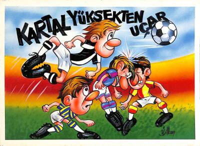 Karikatür Futbol Kartpostal KRT15531 - 1