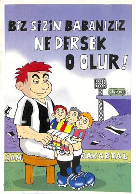 Karikatür Futbol Kartpostal KRT15792 - 1