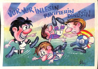 Karikatür Futbolcu Kartpostal KRT15500 - 1