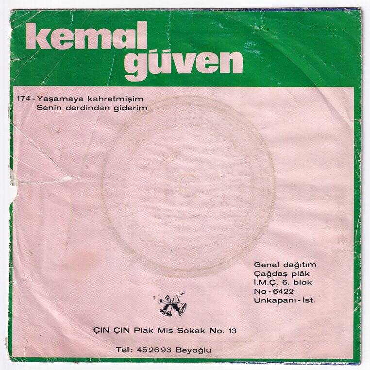 Kemal Güven - Yaşamaya Kahretmişim Senin Derdinden Giderim *PLAK KABI* PLK10162 - 2