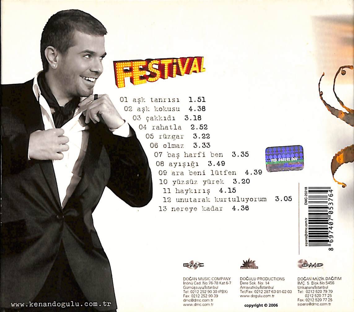 Kenan Doğulu - Festival CD (İkinci El) CD3736 - 2