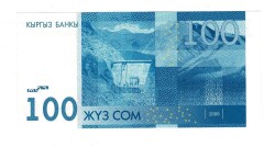 Kırgızistan 100 Som 2009 ÇİL P-26a YKP7811 - 2