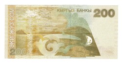 Kırgızistan 200 Som 2004 ÇİL *Alıqul Osmonov * YKP6483 - 2