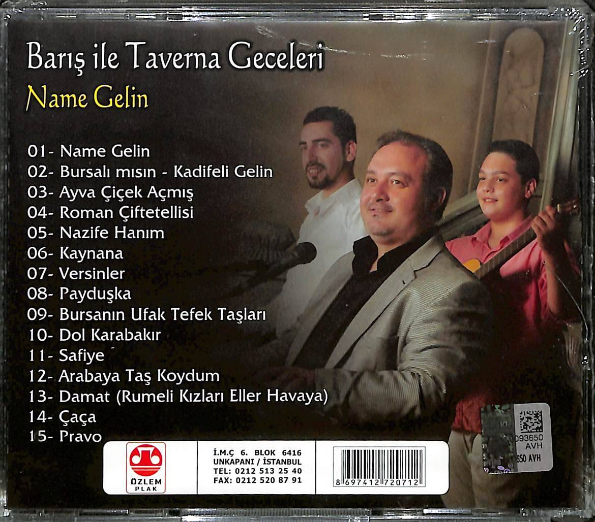 Barış ile Taverna geceleri Name gelin CD (Sıfır) CD3538 - 2