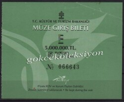 Kültür Bakanlığı 1998 Yılı Müze Giriş Bileti PYB2906 - 1