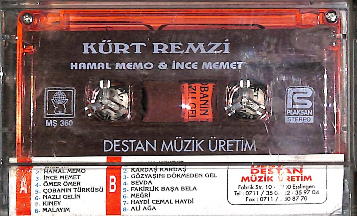 Kürt Remzi - Hamal Memo & İnce Memet Kaset (İkinci El) KST27137 - 2