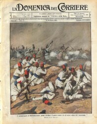 La Domenica del Corriere (Anno XIV, No 11, 17-24 Marzo 1912) - Bir-Rodan-Scerif savaşı Eritre askarileri ile Türk-Araplar arasındaki ilk çatışma NDR70087 - 1