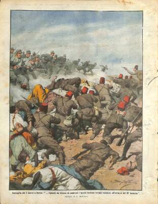 La Domenica del Corriere (Anno XIV, No 11, 17-24 Marzo 1912) - Bir-Rodan-Scerif savaşı Eritre askarileri ile Türk-Araplar arasındaki ilk çatışma NDR70087 - 2