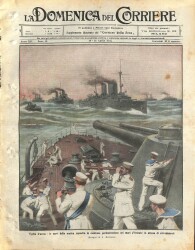 La Domenica del Corriere (Anno XIV, No 15, 14-21 Aprile 1912) - Silah Arifesi Doğu denizlerinde sürekli devriye gezen ekibimizin gemileri olayları bekliyor NDR70085 - 1