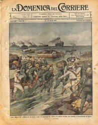 La Domenica del Corriere (Anno XIV, No 16, 21-28 Aprile 1912) - Zuara ve Tunus sınırı Arasında Çıkarma NDR70084 - 1