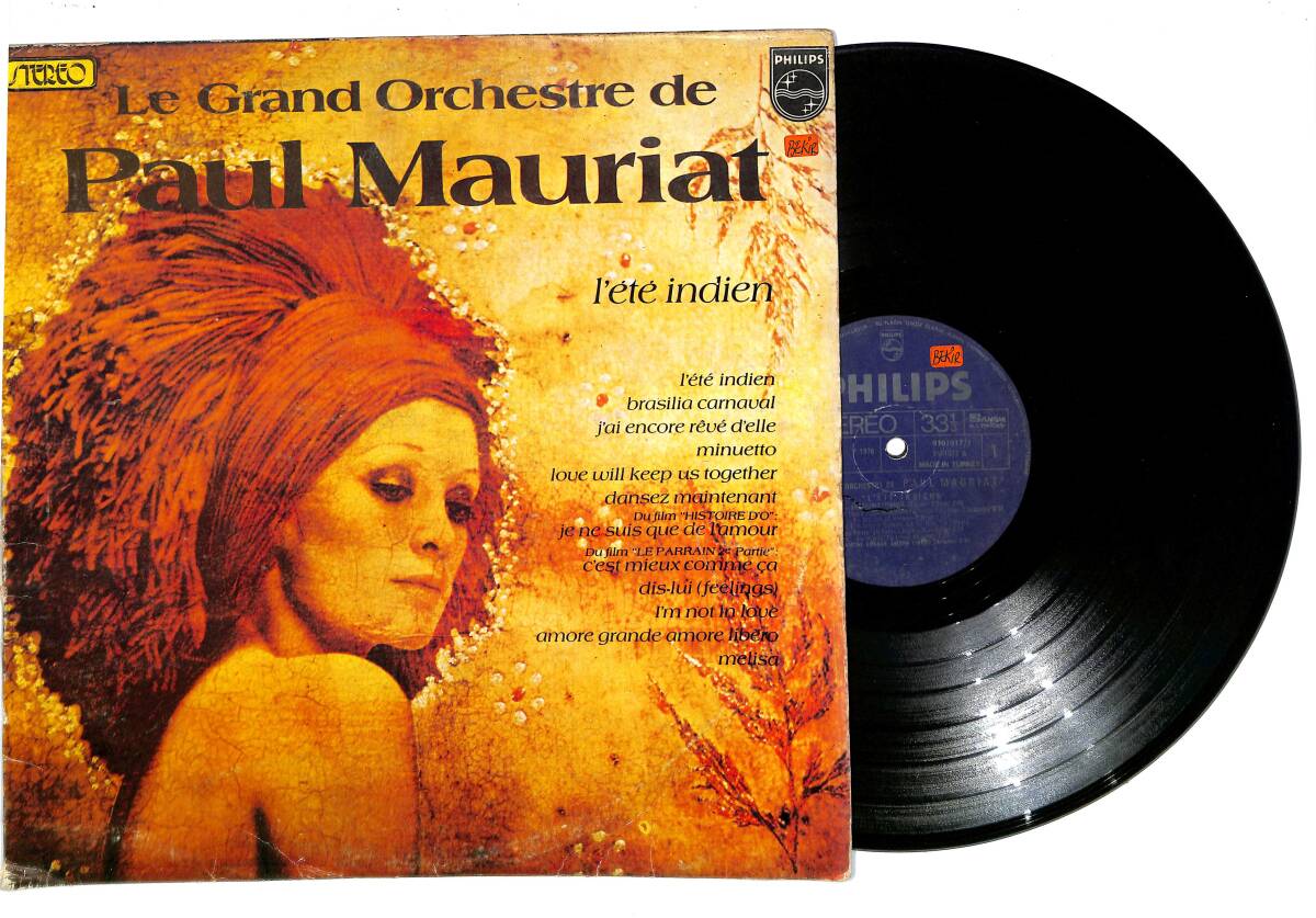 Le Grand Orchestre de Paul Mauriat - L'ete Indien LP Plak (10/7) PLK24372 - 1