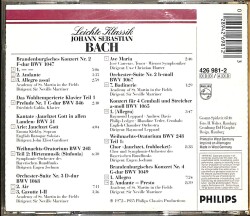 Leichte Klassik - Johann Sebastian Bach CD (İkinci El) CD3705 - 2