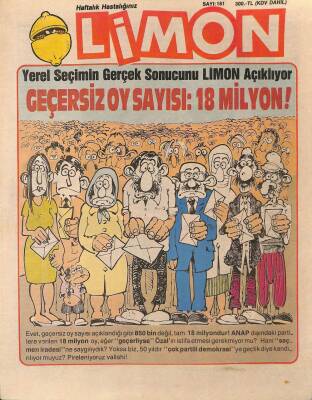 Limon Mizah Dergisi Sayı161 6 Nisan 1989 NDR21787 - 1