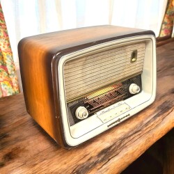 LOWEBE OPTA Orta Boy Ahşap Lambalı Radyo Antika Nostalji Radyo RDY35 - 2