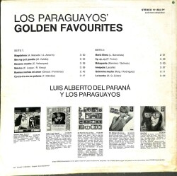 Luis Alberto del Parana y Los Paraguayos – Los Paraguayos Golden Favourites 1967 LP (109) PLK17786 - 2