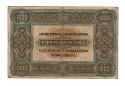 Macaristan 1000 Korona 1920 Temiz YKP7612 - 2