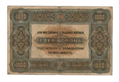 Macaristan 1000 Korona 1920 Temiz YKP7612 - 2