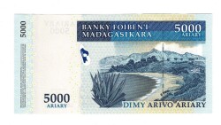 Madagaskar 5000 Ariary 2007-2015 P-916 ÇİL YKP7826 - 2