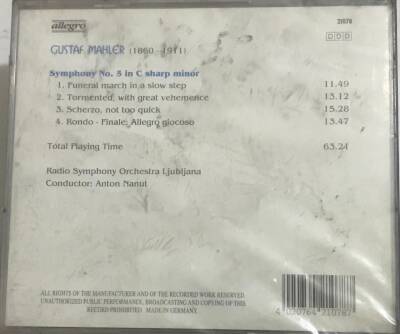 Mahler - Symphony No 5 (Sıfır Ürün) CD Müzik CD2559 - 2