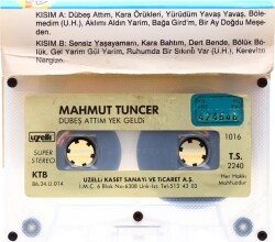 Mahmut Tuncer - Dübeş Attım Yek Geldi (Uzelli) (İkinci El Kaset) KST13204 - 2