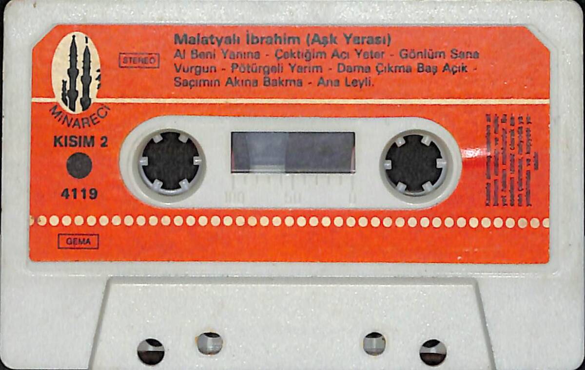 Malatyalı İbrahim - Aşk Yarası Kaset (Minareci Baskı - İkinci El) KST27876 - 1