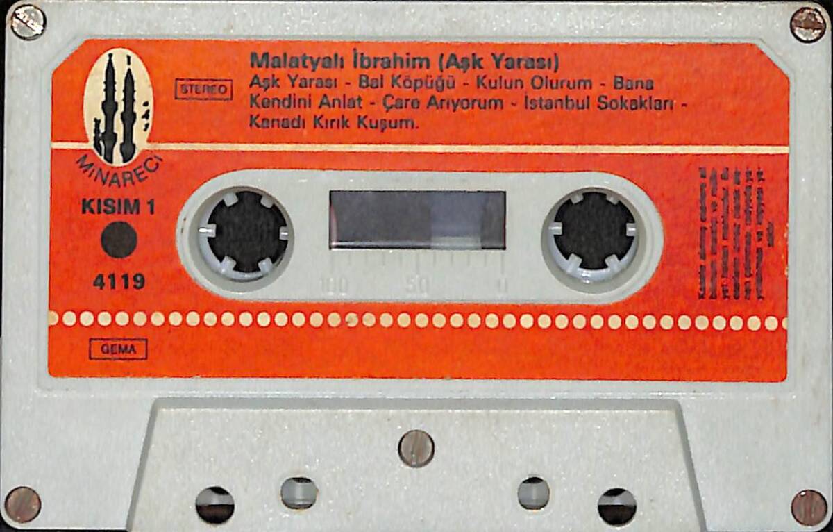 Malatyalı İbrahim - Aşk Yarası Kaset (Minareci Baskı - İkinci El) KST27876 - 2