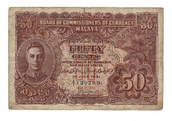 Malaya 50 Cent 1941 Temiz YKP7840 - 1