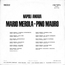 Mario Merola - Pino Mauro – Napoli Amara 1973 Italy LP (109) PLK17600 - 2