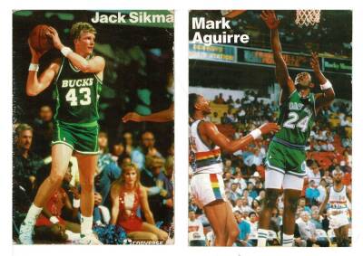 Mark Aguirre - Jack Sikma NBA Kartpostal KRT7854 - 1
