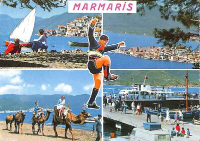 Marmaris Şehirden Muhtelif Görünüşler Kartpostal KRT16775 - 1