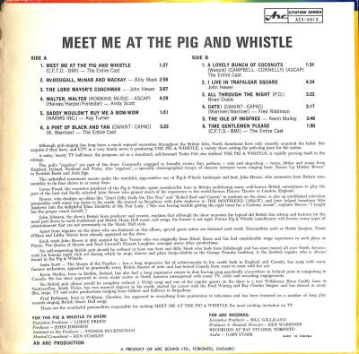 Meet Me At The Pig And Whistle Canada LP (109) PLK17798 - 2