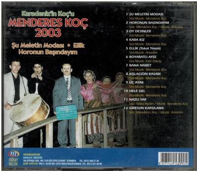 Menderes Koç *2003 Horon* CD Müzik CD668 - 6