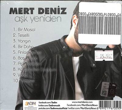 Mert Deniz - Aşk Yeniden (Sıfır Ürün) CD Müzik CD1881 - 2