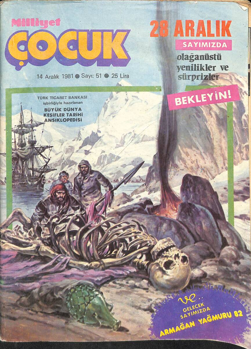 Milliyet Çocuk Dergisi 14 Aralık 1981 Sayı : 51 - Mısır Çarşısı'nın Pabucu Dama Atılmak Üzere NDR89036 - 1