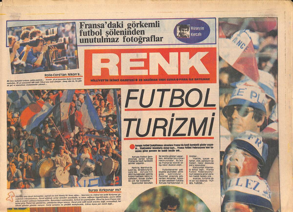 Milliyet Gazetesi Renk Eki 29 Haziran 1984 - Serap Mutlu'nun Malta Köşkü Konseri - Fransa'daki Futbol Şöleninden Fotoğraflar GZ156175 - 1