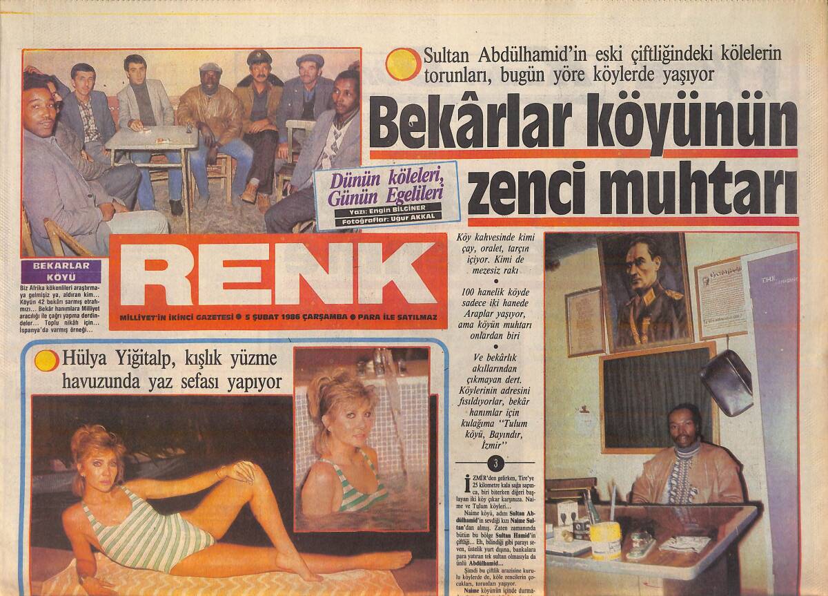 Milliyet Gazetesi Renk Eki 5 Şubat 1986 - Hülya Yiğitalp, Kışlık Yüzme Havuzunda Yaz Sefası Yapıyor - Gönül Akkor Kendine Sahneyi Yasakladı GZ156159 - 1