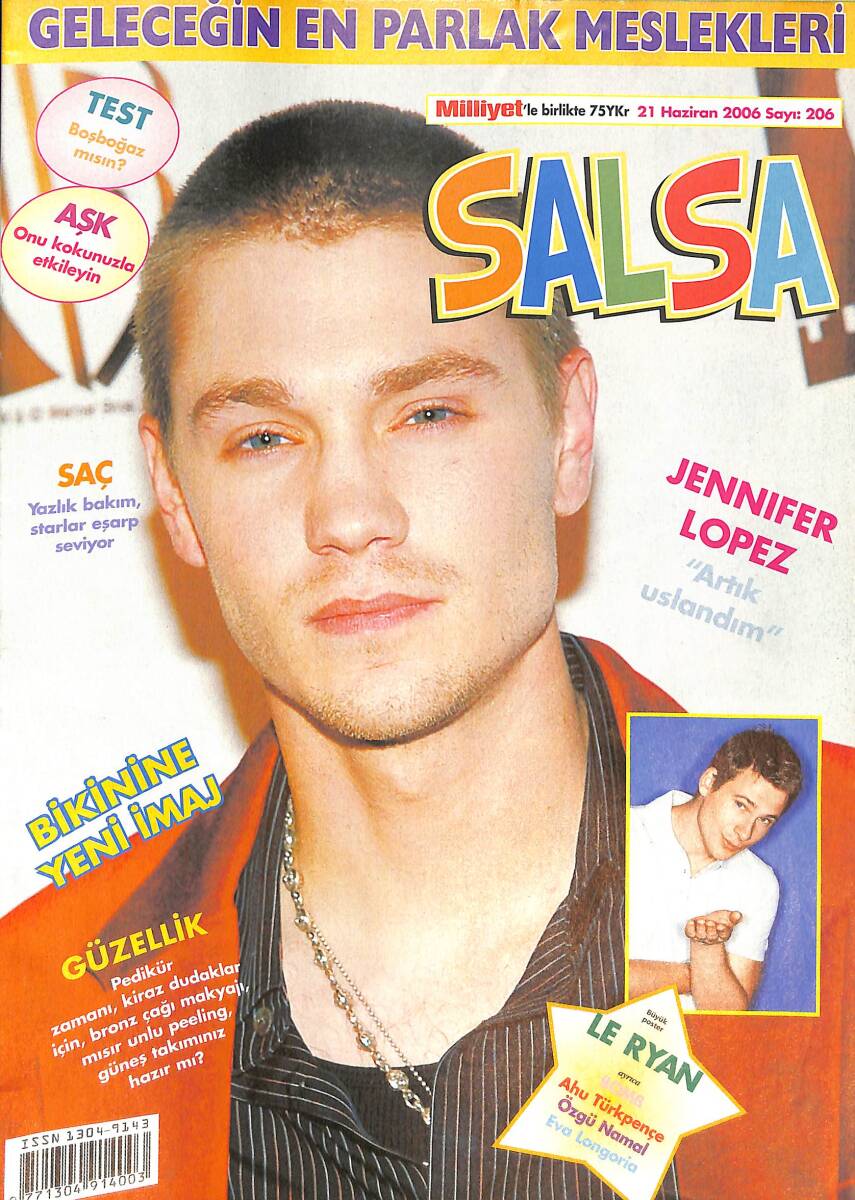 Milliyet Salsa Sayı:206 /21 Haziran 2006 / Poster:Ahu Türkpençe, Lee Ryan,Eva Longoria NDR88426 - 1