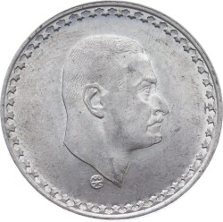 Mısır 25 Piastres 1390 (1970) Tedavül Hatıra Gümüş Para ÇİL *President Nasser* YMP10365 - 2