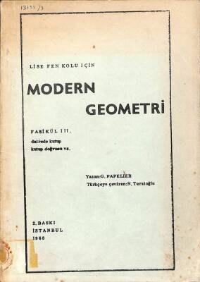 Modern Geometri Fasikül III 3 Lise Fen Kolu İçin KTP2830 - 1