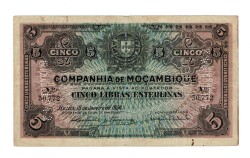 Mozambik 5 Libra 1934 *Perfore* ÇÇT YKP1847 - 1