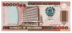 Mozambik 50.000 Meticais 1993 Çil YKP1289 - 2