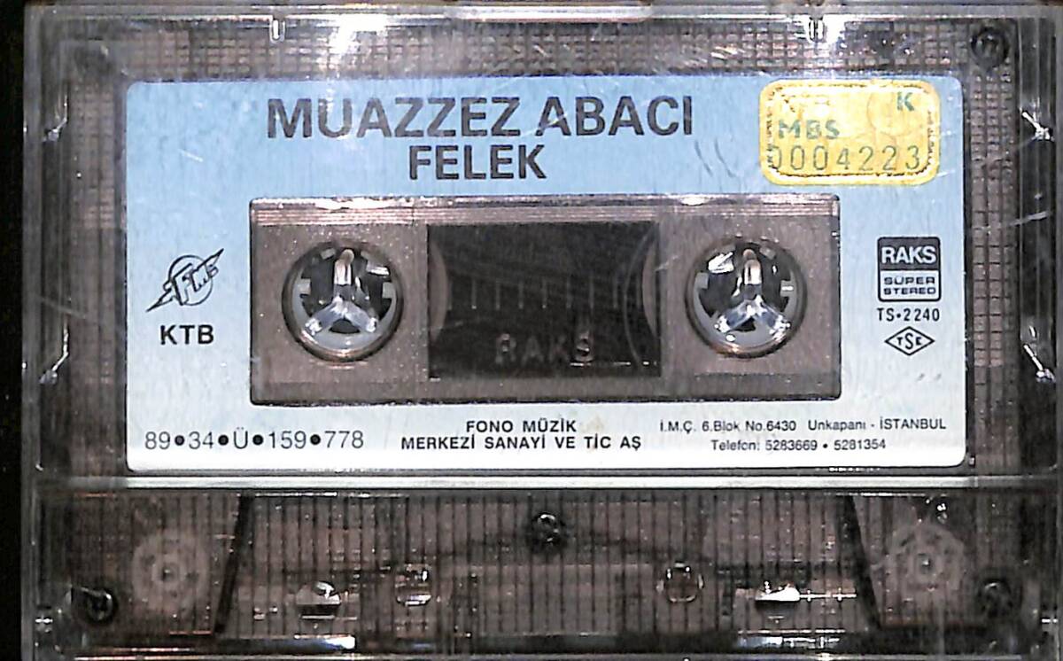 Muazzez Abacı - Felek Kaset (Sarı Bandrol - İkinci El) KST27665 - 1