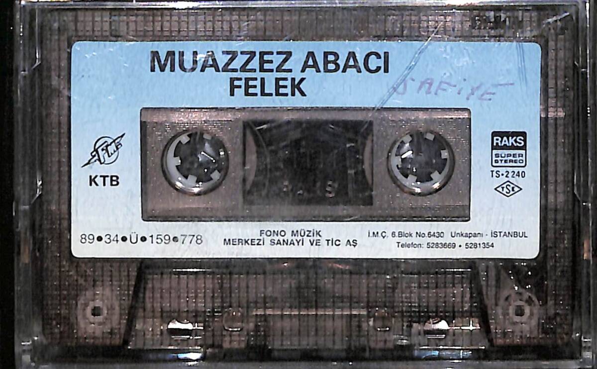 Muazzez Abacı - Felek Kaset (Sarı Bandrol - İkinci El) KST27665 - 2